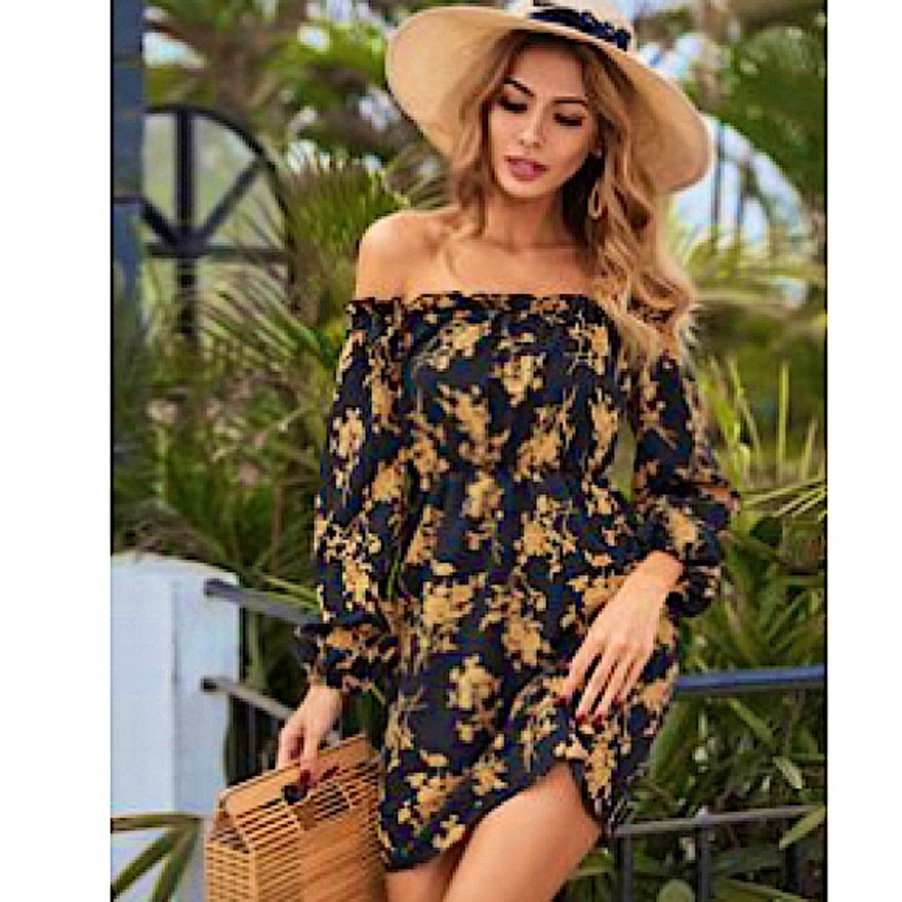 Off Shoulder Floral Dress